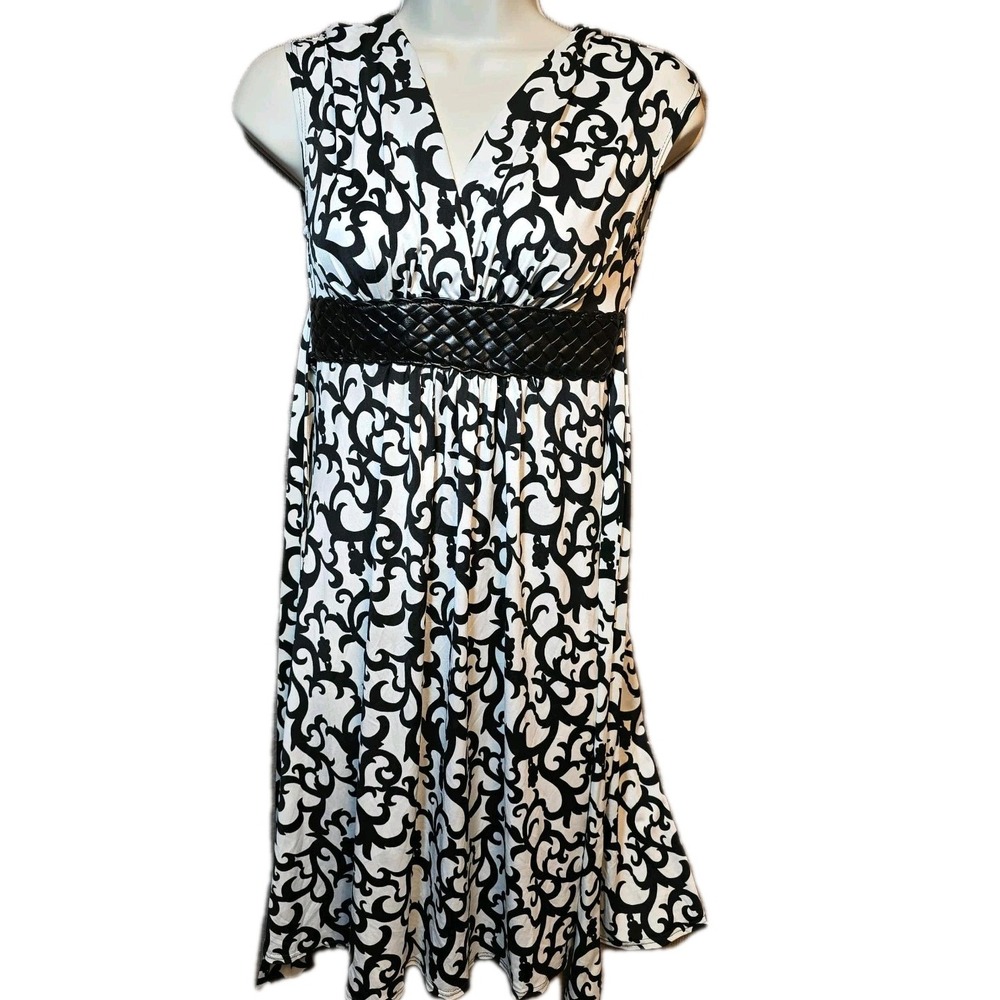 Charlotte Russe Dress Womens Medium Accent Faux Braided Belt